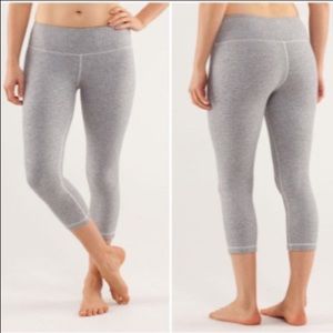 Lululemon Wunder Under crop in herringbone